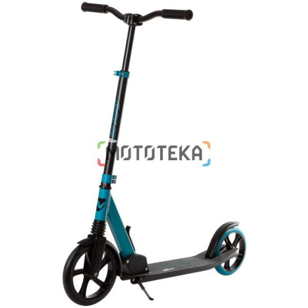 Самокат трюковый Novatrack (Новатрак) POLIS 230 PRO чёрный/бирюзовый